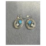 Orit Schatzman Blue Opal and Pearl Dangle