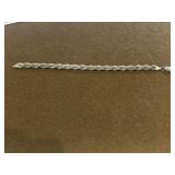 Sterling 7in Rope Chain Bracelet