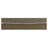 7in Sterling Pink and White Gem Tennis Bracelet