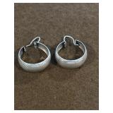 Handmade Sterling Silver Concave Hoop Earrings