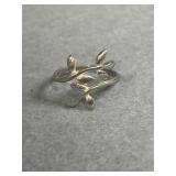 Sterling 7.5 Wrap Leaf Ring