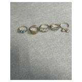 Sterling Size 5 Rings Lot of 5