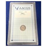 1961 P AACGS Graded U.S. Roosevelt Dime - Proof