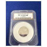 2004 S Sliver Florida statehood quarter NAC PF 70