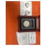 1882 O/S Error Morgan Silver Dollar w/COA in