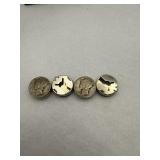 Silver Button Covers Mercury Liberty Dime 1942