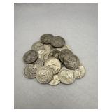 $5 fv unsearched pre 1964 90% Quaters