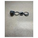 Sterling size 5.5 lot of 4 rings