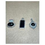 Sterling pendants lot of 3