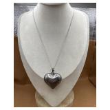 Sterling necklace & heart pendant