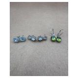 Sterling earrings lot of 3 pairs