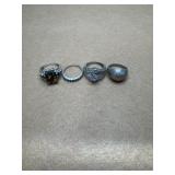 Sterling size 6.5 lot of 4 rings