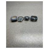 Sterling size 6 lot of 4 rings