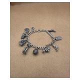 Sterling bracelet & charms