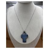 Sterling necklace with cross pendant