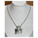 Sterling Necklace & 4 Pendents