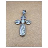 Sterling necklace cross pendant