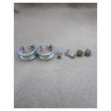 Sterling earrings lot of 3 pairs