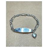 Sterling heart bracelet