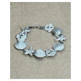 Sterling Bracelet Beach Theme