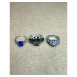 Sterling Rings size 5 lot of 3