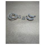 Sterling earrings lot of 3 pairs