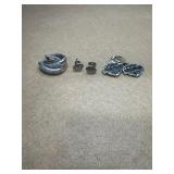 Sterling earrings lot of 3 pairs