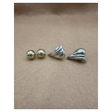 Sterling earrings lot of 2 pairs