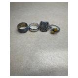 Sterling size 8 lot of 4 rings