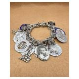 Sterling bracelet & pendants