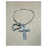 Sterling bracelet & pendants