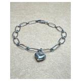 Sterling bracelet heart