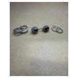 Sterling earrings lot of 3 pairs