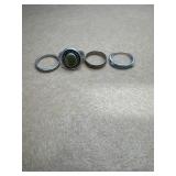 Sterling size 7.5 lot of 4 rings