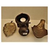 Brass Tone Servers & Carriage Light