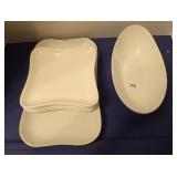 White Serving Plats, Bowl & Tray