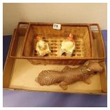 Squirral, Basket & Rooster Salt & Pepper