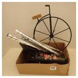 Decorative Bike, Wind Chimes & Hand Fans