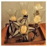 Candle Holder, Stain Glass Star