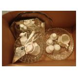 Server Utensils, Glass Trays & Bowl