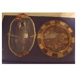 Pink Depression Cake Plate & Rose Bottom Bowl