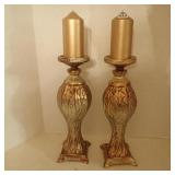Gold Tone Candle Holder