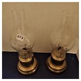2 Matching Kerosene Lamps