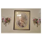 Gold Tone Picture & Sconces