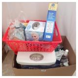 Bathroom Scale, Shower Curtains & Cleaning Items