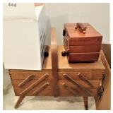 Floor Sewing Box & Table Top Singer Sewing Box
