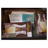 Metal & Glass Candle Holder, Bowls & Serving Tray