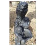 Lady Concrete Fountain