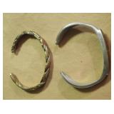 1 - Pewter Bracelet & 1 - Unique Bracelet