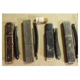 4 -Straight Razors & Mini Shaving Brush